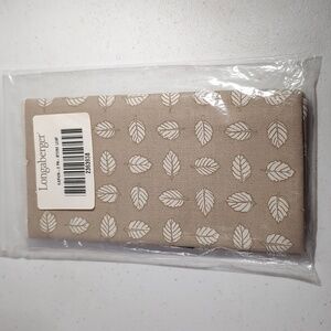 Pair Of Longaberger Stone Leaf  Fabric Napkins New In Package
